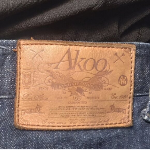 Men's Akoo Blue Denim Relaxed Fit Jeans  - Waist 40 - Picture 6 of 10